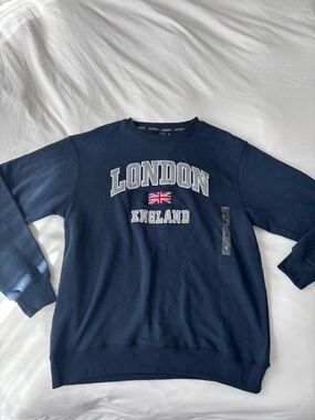 London England Embroidered Crewneck Sweatshirt XL NWT